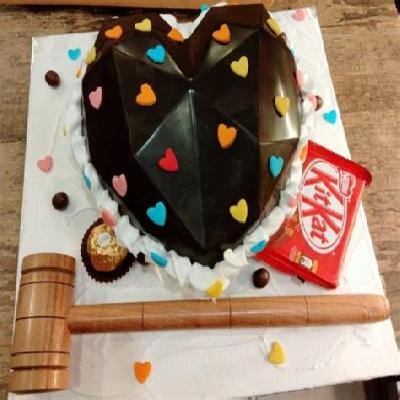 Heart Shape Pinata with Hammer