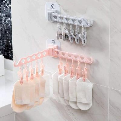 Multifunction Home Clothing Hanger With 10 Clip Stand