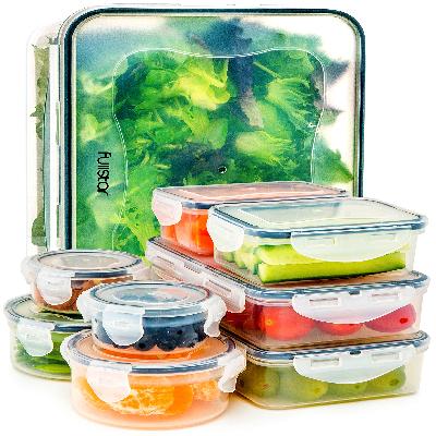 18 Pcs Plastic Food Storage Container Set