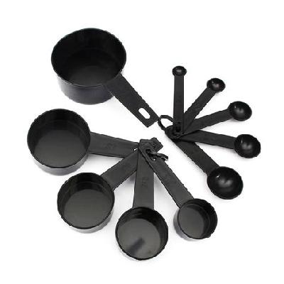 Black Plastic Measuring Spoons Set