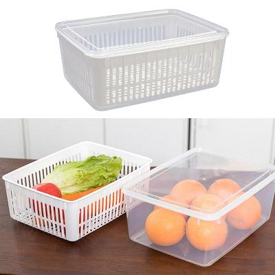 Rectangular Plastic Fridge Storage Basket