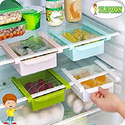 CE-243 Kitchen Plastic Space Saver Organizer Basket Rack 4 Pcs Set