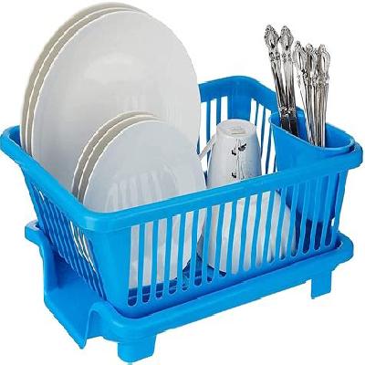 BargainsFree Plastic Sink Dish Drainer Drying Rack