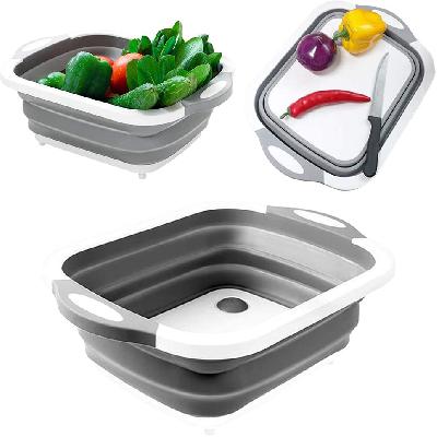 Foldable Chopping Board, Dish Rack, Washing Bowl 