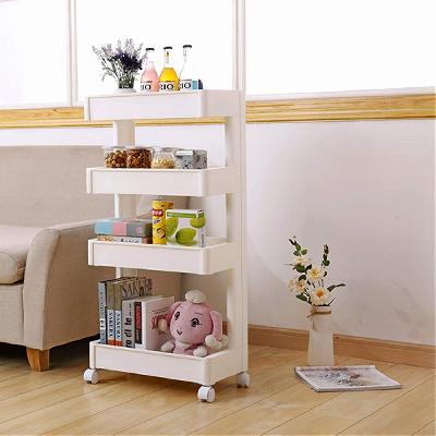 Multipurpose 4 Layer Slim Side Space Saving Storage Organizer Shelf Rack