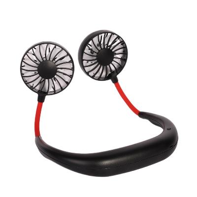 Portable USB Battery Rechargeable Mini Fan - Headphone Design Wearable Neckband Fan