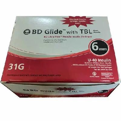Bd Glide Tbl Needle Insulin Syringes For Lab Rotary 