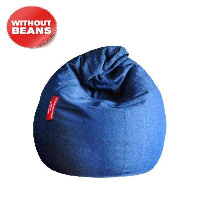 Classic Bean Bag XXL Size Blue Denim Cover Only