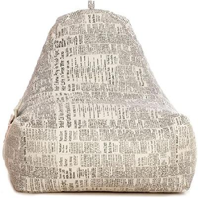 Cotton Canvas Printed Hackey Bean Bag XXL Size Cover Only, Multi Color, Customizable