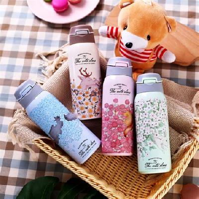 EVA, Double Wall Stainless Steel Vacuum Insulated Sipper Bottle With Straw, 480 ml