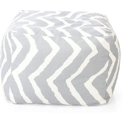 Premium Collection Classic Chevron Canvas Bean Bag XXL Size Grey Color Cover Only