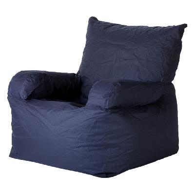 Premium Collection Classic Leatherette Bean Bag XXL Size Black Color Teal Stripes Cover Only