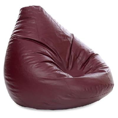 Premium Collection Classic Leatherette Bean Bag XXL Size Red Color Black Stripes Cover Only