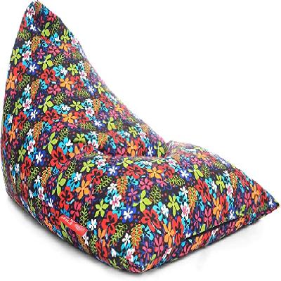 Premium Collection Denim Pyramid Bean Bag XXL Size Blue Color Cover Only