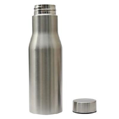 Sports SS Water Bottle 750 ml Gym Sipper Silver Chrome Color - BPA Free, Food Grade Quality