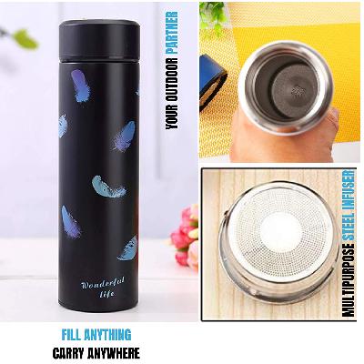 WONDER, Double Wall Vacuum Insulated SS Flask BPA Free Thermos Travel Water Bottle 480 ml