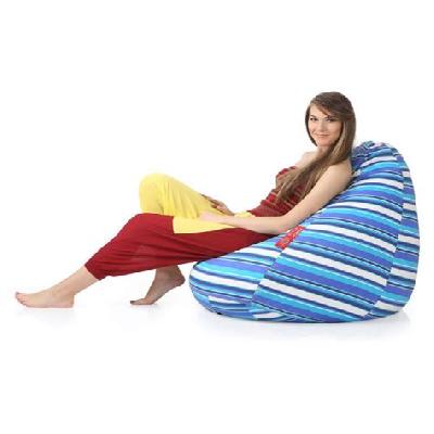 XXXL Cotton Canvas Printed Chair Bean Bag Size Cover Only, Multi Color, Customizable