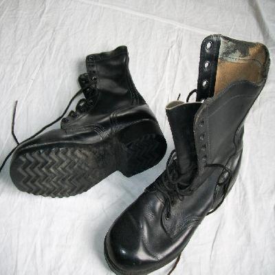 Black Leather Army Dms Boot