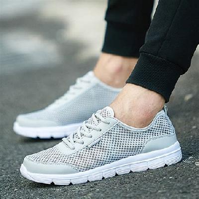 Mens Mesh Lace Up Casual Shoes