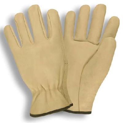 Elastic Wrist Leather Safety Hand Gloves