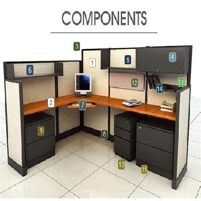 Open Modular Work Station Back To Back