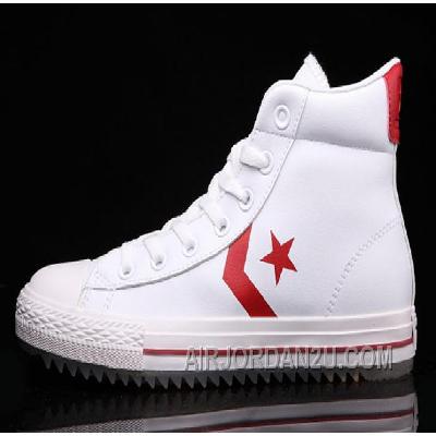 Mens High Neck White Leather Shoes