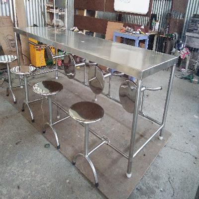 Canteen Table With Folding Stool