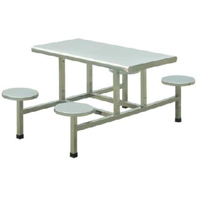 Stainless Steel Canteen Table With Chair