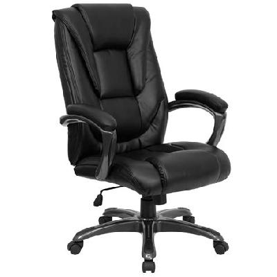 Black PU Leather High Back Office Chairs