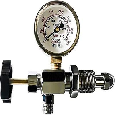 Oxygen Regulator With Humidifire Bottle Fine Adjust Valve With High Pressure Guege