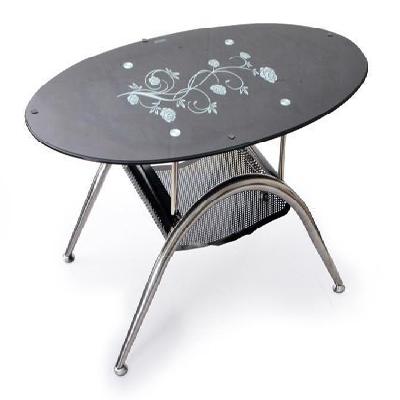 Temerald Center Table Black Toughened Glass