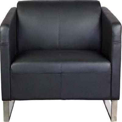 THENLEY3 Single Seater Black Office Sofa