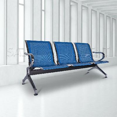 Three Seater Waiting Chair-Blue,Light 