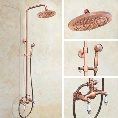 Shower Systems And Faucet Chrome And Rose Gold Finishes