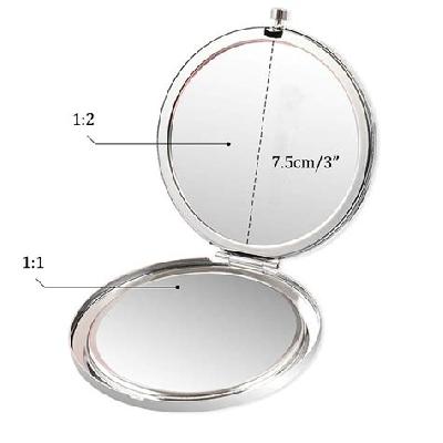 Round Compact Mirror Two Sided