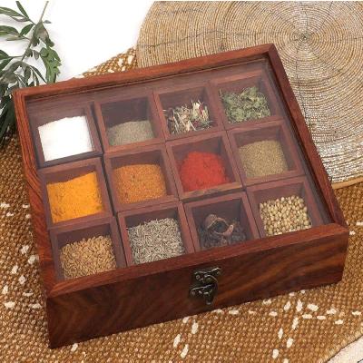 Wooden Spice Box
