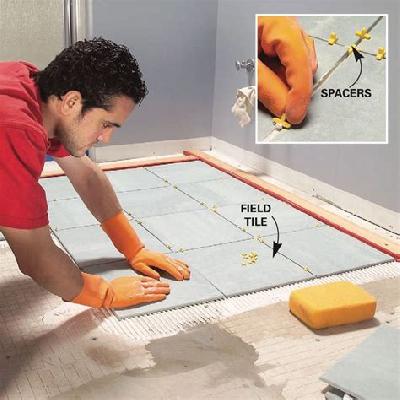 Washroom Floor Tile fixing