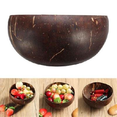 Coconut shell ice cream bowl