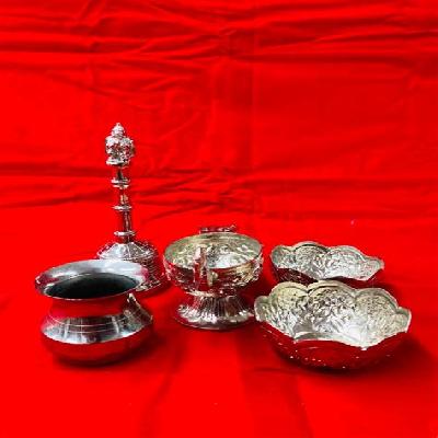 German Silver Thali Set