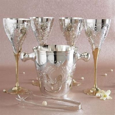 Silver Coated Wine Set