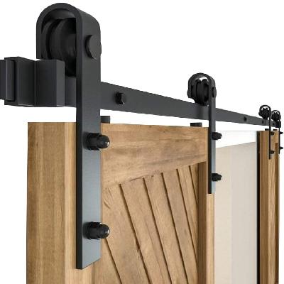 Soltaire Black Matt Barn Door Partition Sliding Fitting