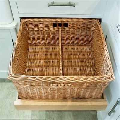 Kitchen Wicker Basket Pull Out