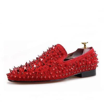 Men Red Loafer Shoes