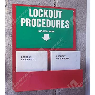 Lockout Permit Document Holder Two Pockets Green