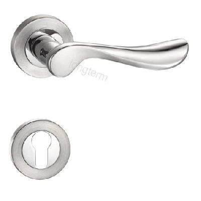 Stainless Steel Mortise Handle On Rose