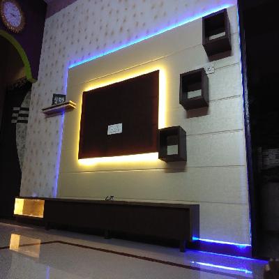 Modular LED Light PVC TV Unit