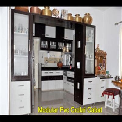 PVC Modular Kitchen Crockery Cabinet