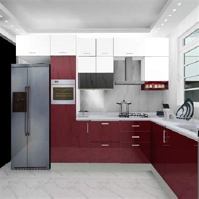 L Shaped Modular Kitchen