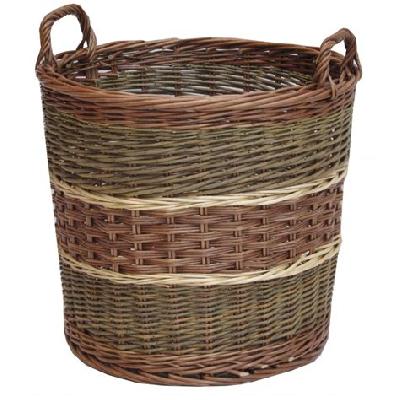 Round wicker baskets