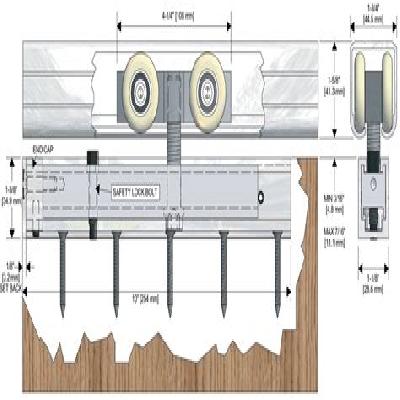 C Profile Track For Sliding Doors